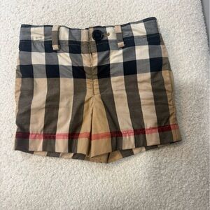 Burberry Kids Checkered Shorts - Black, Tan, Red